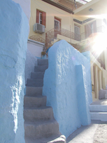 Blue Stairs in the Sun photo By Denn Santoro